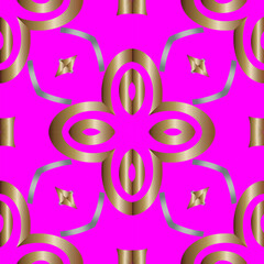 Obraz premium Seamless colorful geometric casual allover textile print block 