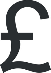 British Pound Sterling Sign Icon in Flat Style. Vector Illustration