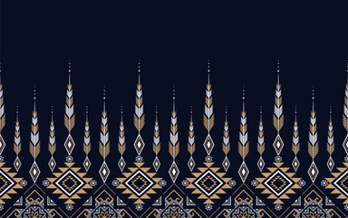 Embroidery designs Oriental geometric ethnic pattern for background or carpet, wallpaper, batik wrapping, curtain design, vector illustration	
