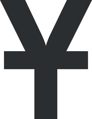 Obraz premium Chinese Renminbi Yuan Sign Icon in Flat Style. Vector Illustration