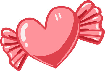pink heart candy  