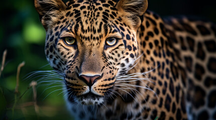 Obraz premium Leopard portrait, AI Generative.