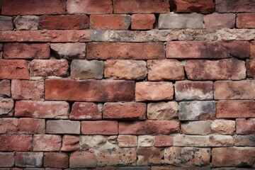 Rustic red brick wall background