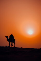 Fototapeta na wymiar Sunrise at a desert.