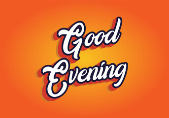 Good evening. Text effect in 3D style with eye catching color