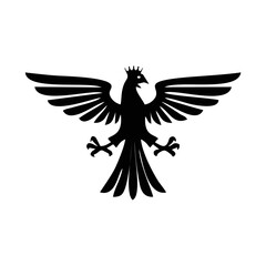 Vector Illustration of a bird with a crown