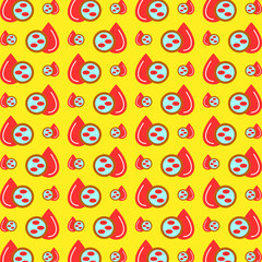 Blood Cells pattern design vector illustration colorful trendy background