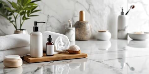 Fototapeta na wymiar An array of beauty treatment items for spa.