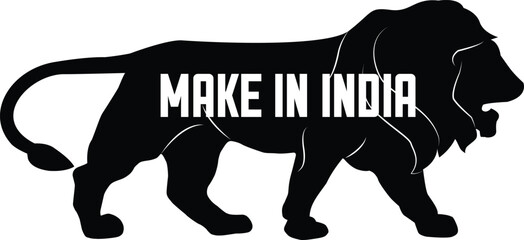 Make in India Vector icon | Make in India lion symbol | lion symbol