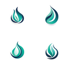 illustration symbol of green fire
