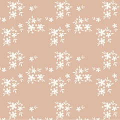 Floral pattern on a pastel color background