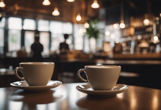 Blurred background image of coffee shop