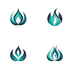 illustration symbol of green fire
