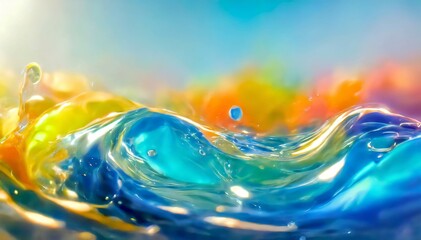 Fototapeta premium Colorful abstract background of water surface