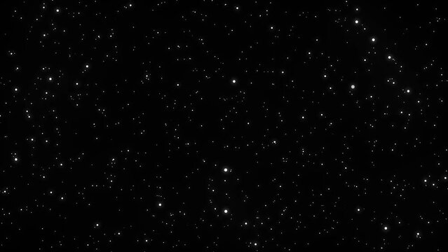 4K white star Explosion effect. Festive Fireworks. Isolated on black background. Floating golden sparkles. White Particles Zoom