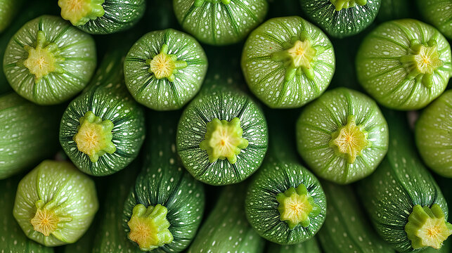 zucchine in primo piano viste dall'alto per creare uno sfondo 