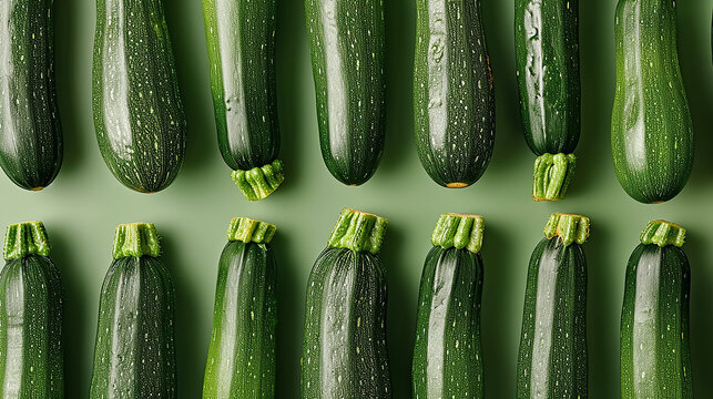 zucchine in primo piano viste dall'alto per creare uno sfondo 