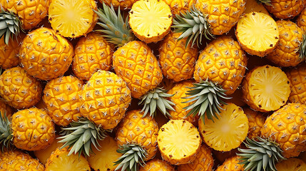  vari ananas visti dall'alto per creare un simpatico sfondo del pc