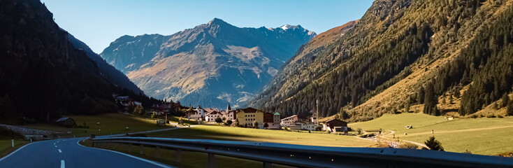 Alpine summer view near Plangeross, Pitztal valley, Imst, Tyrol, Austria