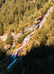 Alpine summer view near Pioesmes, Pitztal valley, Imst, Tyrol, Austria