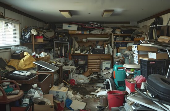 Garage Transformation - Clean Up Job in a Cluttered Garage Turns Chaos into Order
