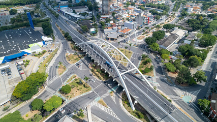 Metallic Bridge. Reinaldo de Oliveira Viaduct in the city of Osasco, Sao Paulo, Brazil.