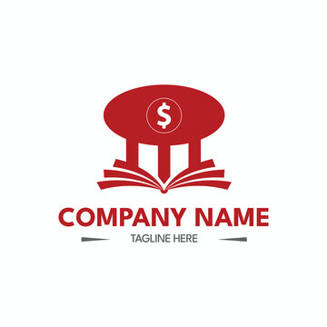 Simple illustration bank logo for a financial company. Vector template design