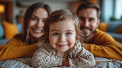 Une enfant de 1an 1/2 au milieu de ces parent qui rigole