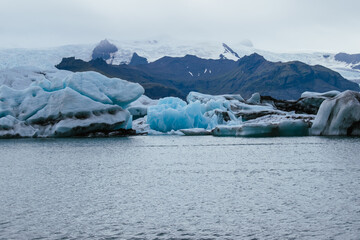 Scenic view of frozen lake against sky - Glacial Lagoon
