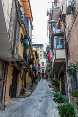 Fototapeta na wymiar Street of the old town of Monreale, Palermo, Sicily, Italy