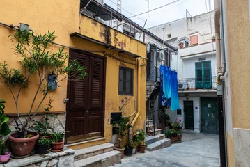 Foto op Plexiglas Street of the old town of Monreale, Palermo, Sicily, Italy © jordi2r