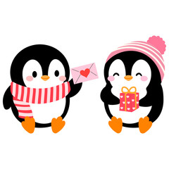 couple penguin with love letter © AnotaiSi