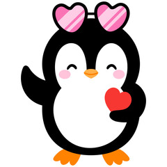 cute valentine wear heart glasses with heart