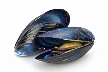 Blue Mussel isolated on white