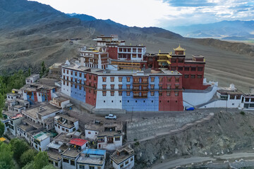 Matho Monastery, Buddhist monasteries, view from drone, Ladakh, Small Tibet