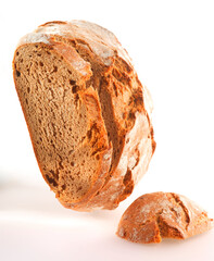 Brot, Brotscheibe, Laib, Brotlaib, geschnitten, 