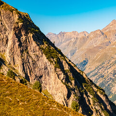 Alpine summer view at Lake Rifflsee, Mandarfen, Imst, Tyrol, Austria