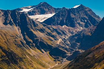 Alpine summer view at Lake Rifflsee, Mandarfen, Imst, Tyrol, Austria