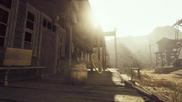Old Wild West desert cowboy town