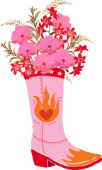 Howdy Cow girl Boot Element