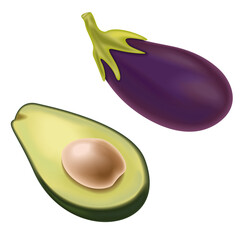 eggplant and avocado