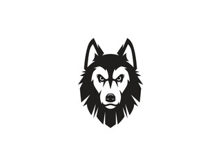 wolf head logo vector icon illustration, logo template