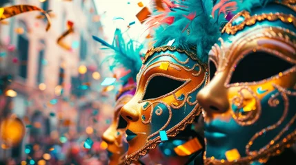 Zelfklevend Fotobehang A Venice carnival professional photo © shooreeq