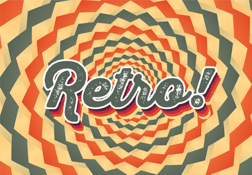 Retro text template (graphic style) with vintage spiral  background