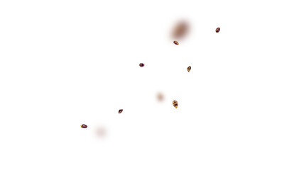 falling beans png overly on white background