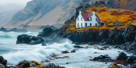 Foto auf Glas Küste in Island © Fatih