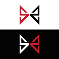 SZ logo. S Z design. White SZ letter. SZ, S Z letter logo design. Initial letter SZ letter logo set, linked circle uppercase monogram logo. S Z letter logo vector design.	
