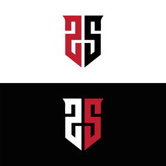 Obraz premium ZS logo. Z S design. White ZS letter. ZS, Z S letter logo design. Initial letter ZS letter logo set, linked circle uppercase monogram logo. Z S letter logo vector design. 