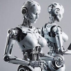 Fototapeta premium female robot AI