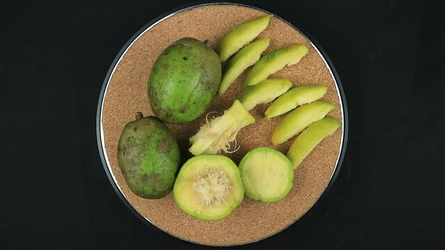Kedondong or ambarella is a tropical tree,this fruit commonly used as salad fruit or rujak. Rotary display